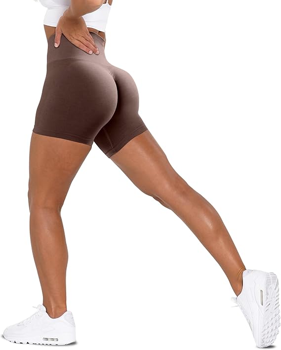 Naadloze sportshorts met hoge taille