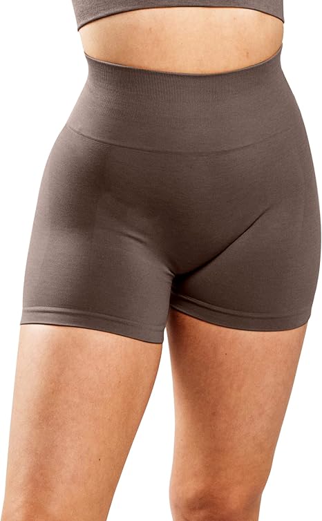 Naadloze sportshorts met hoge taille