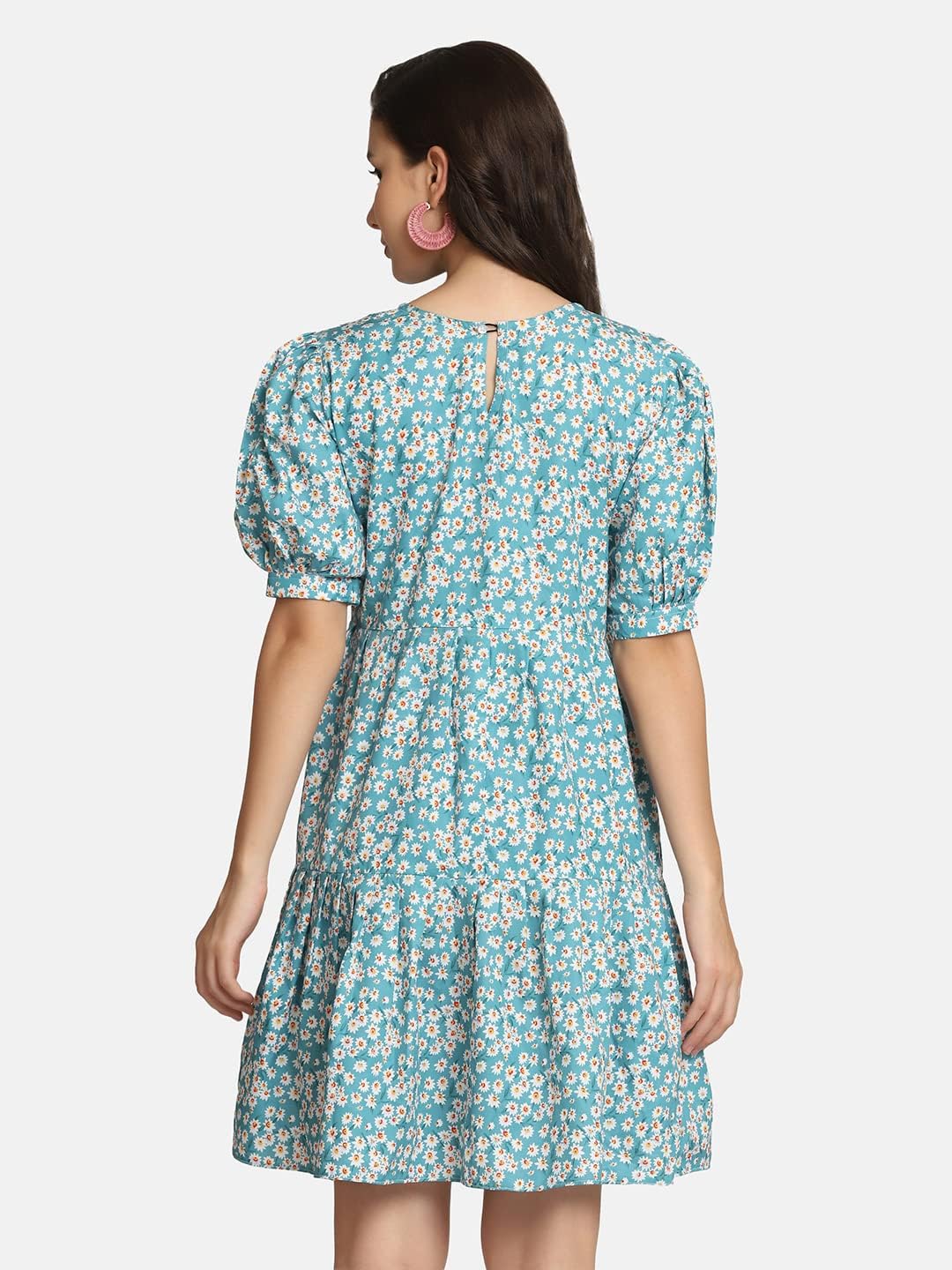 Babydolljurk met bloemenmotief