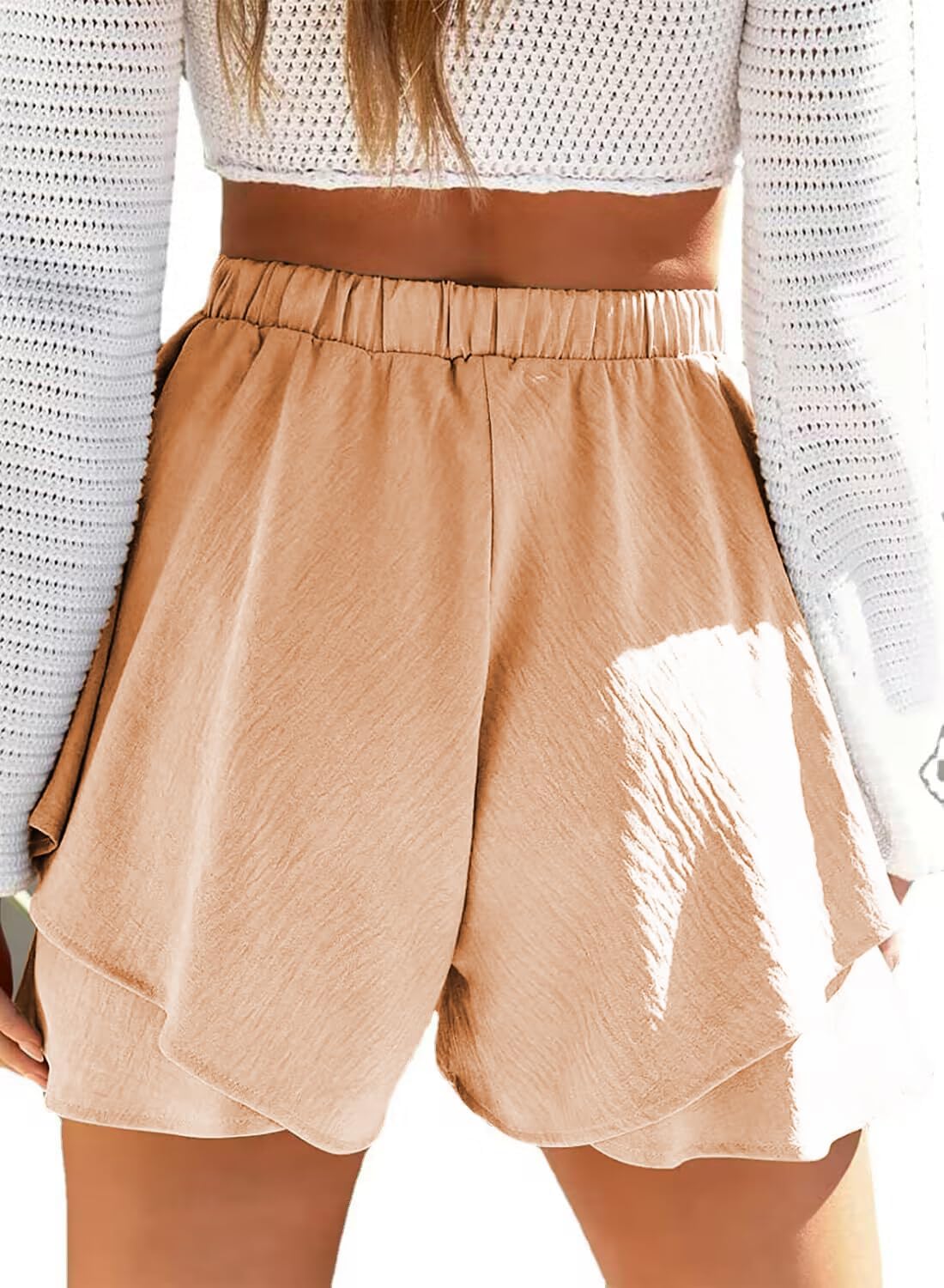 Gelaagde ruche shorts