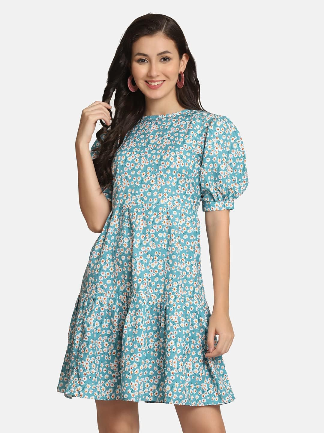 Babydolljurk met bloemenmotief