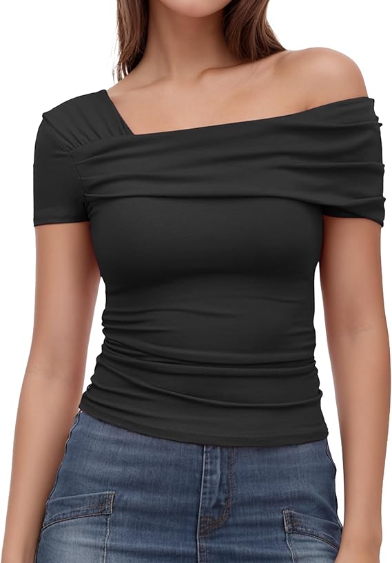 Asymmetrische Off-Shoulder Top