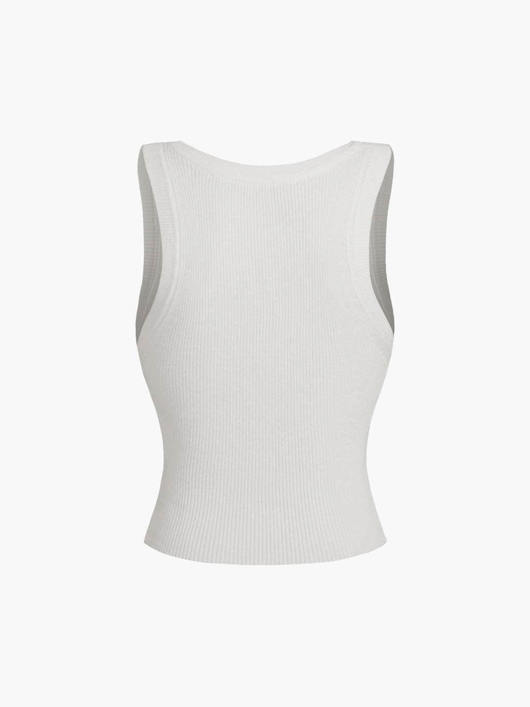 Geribbelde mouwloze top