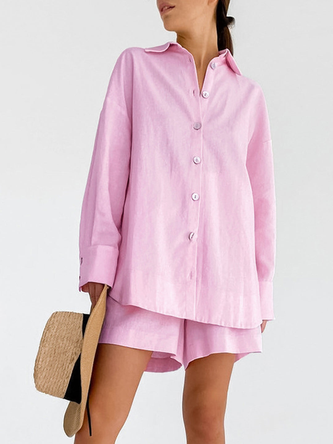 Set van casual shirt en korte broek