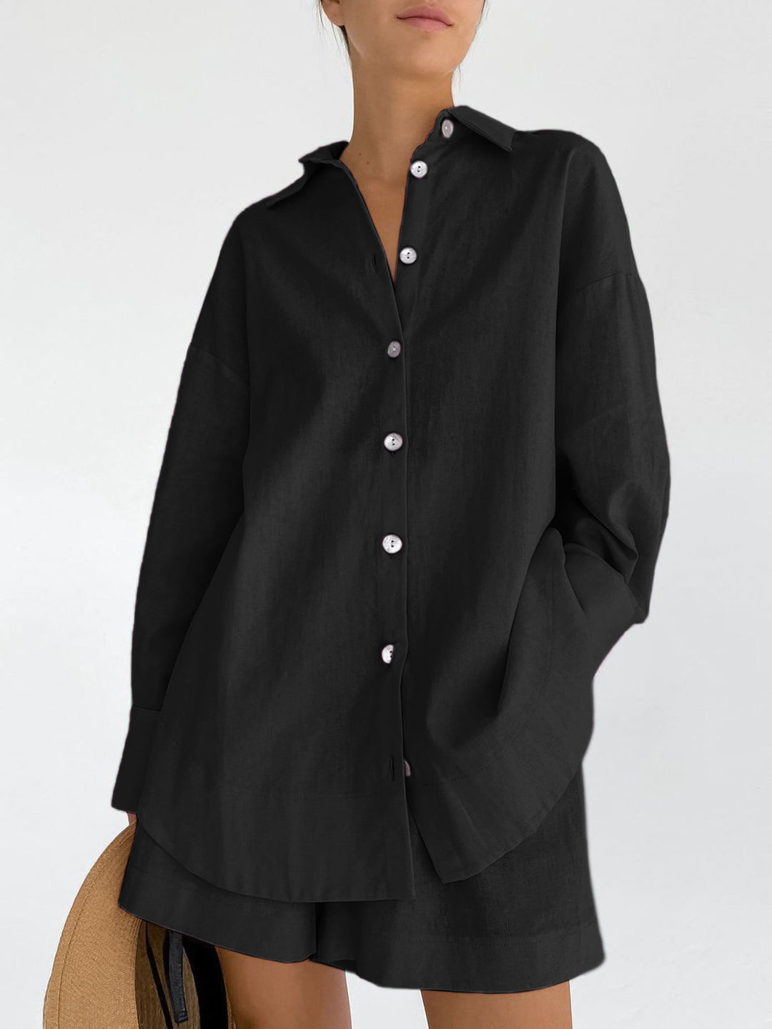 Set van casual shirt en korte broek