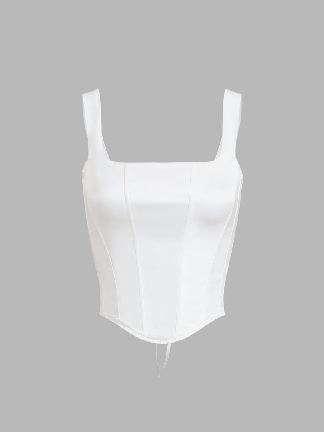 Wit off-shoulder korset met geaccentueerde naden