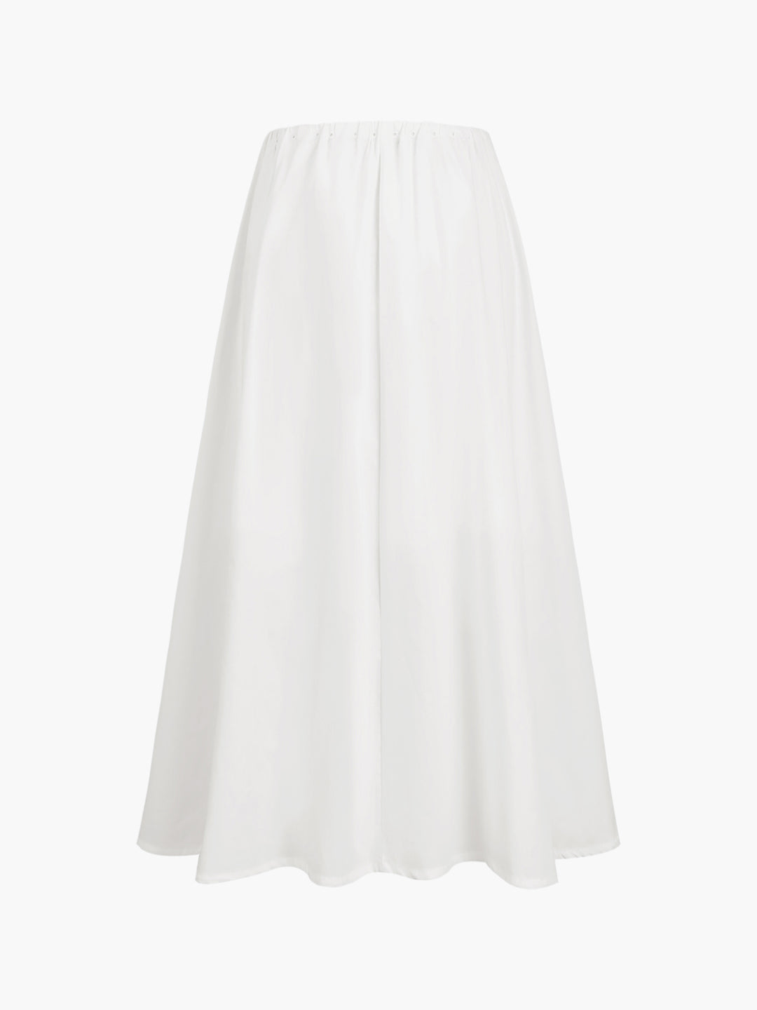 Witte Zwierige Midi-Rok
