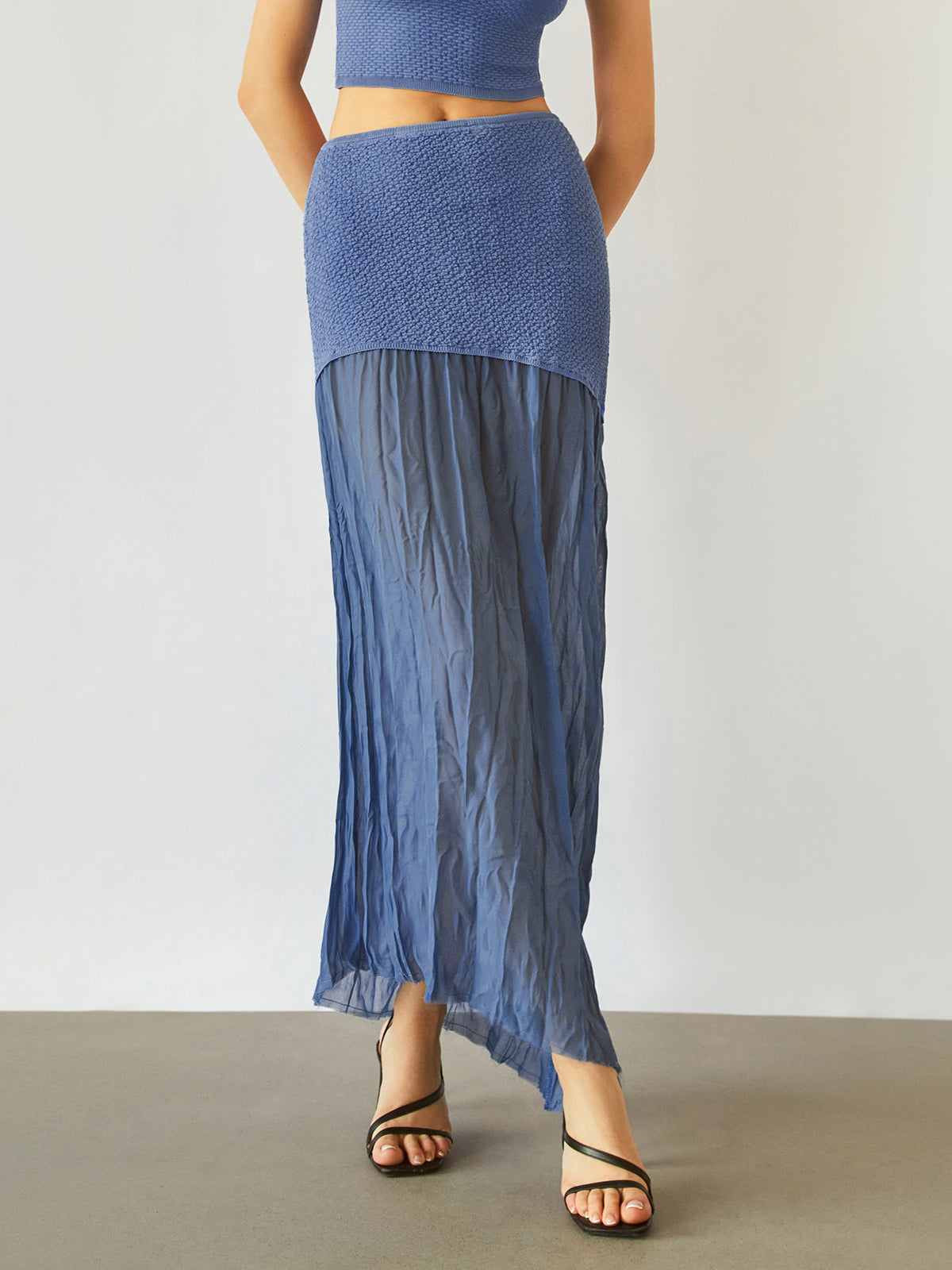 Maxi-Rok met Transparant Contrast