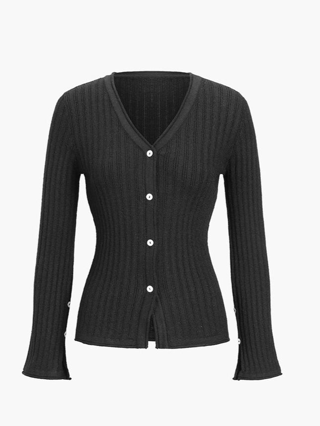 Set van geribbeld vest en geplooide rok