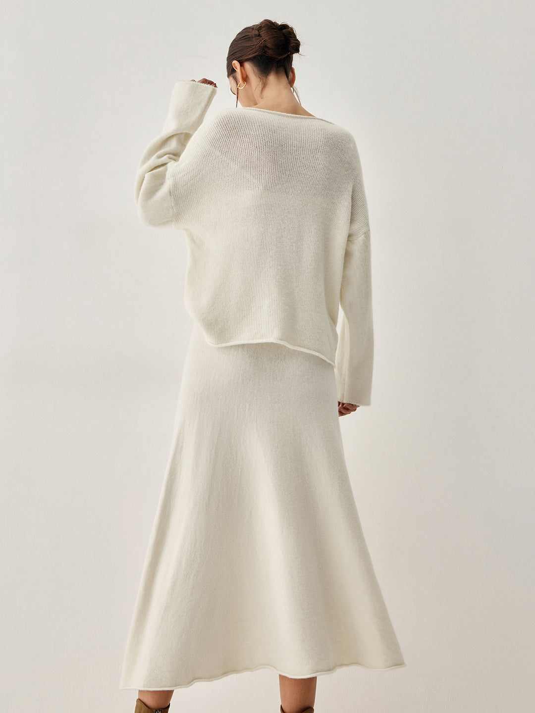 Set met oversized trui en lange rok