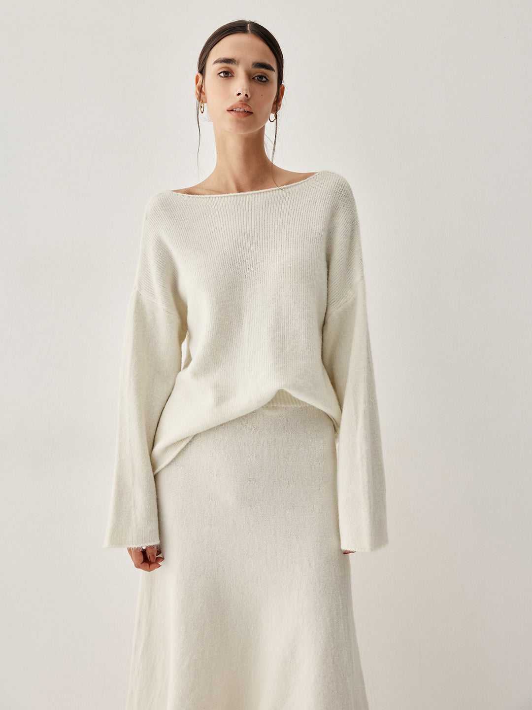 Set met oversized trui en lange rok
