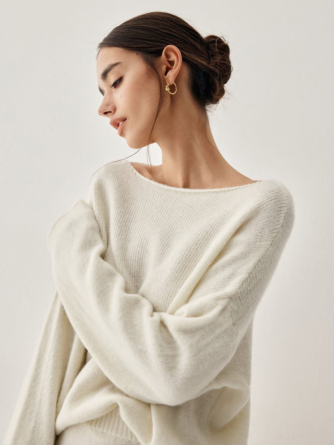 Set met oversized trui en lange rok
