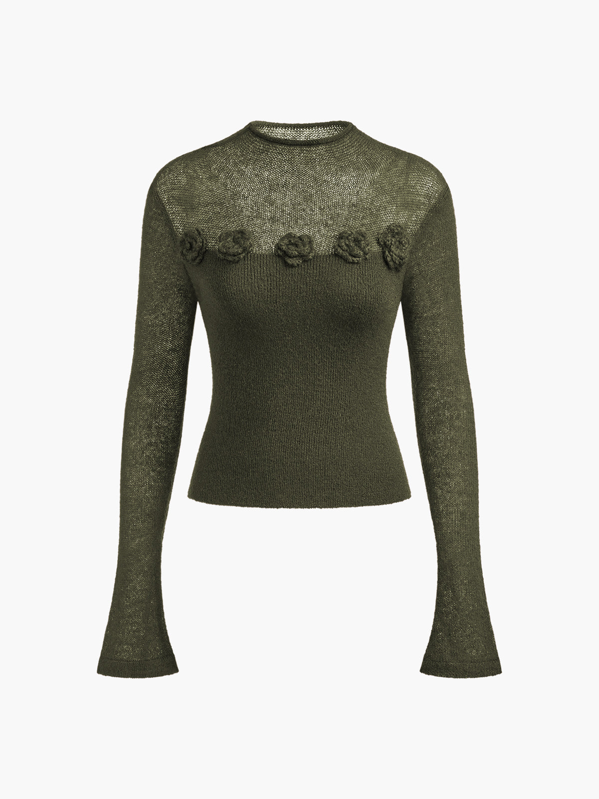 Transparante Gebreide Top Elegance