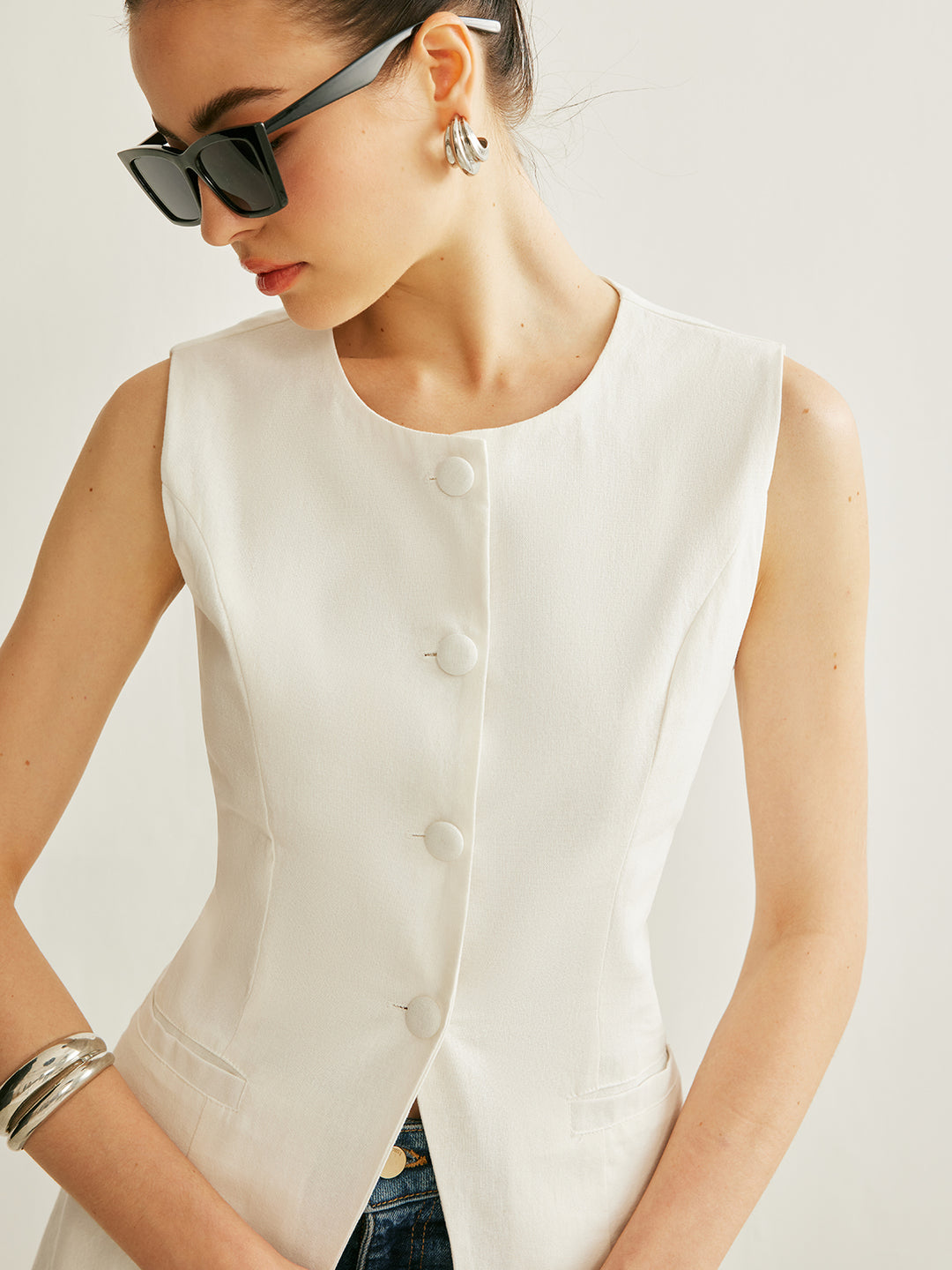 Minimalistisch Getailleerd Gilet