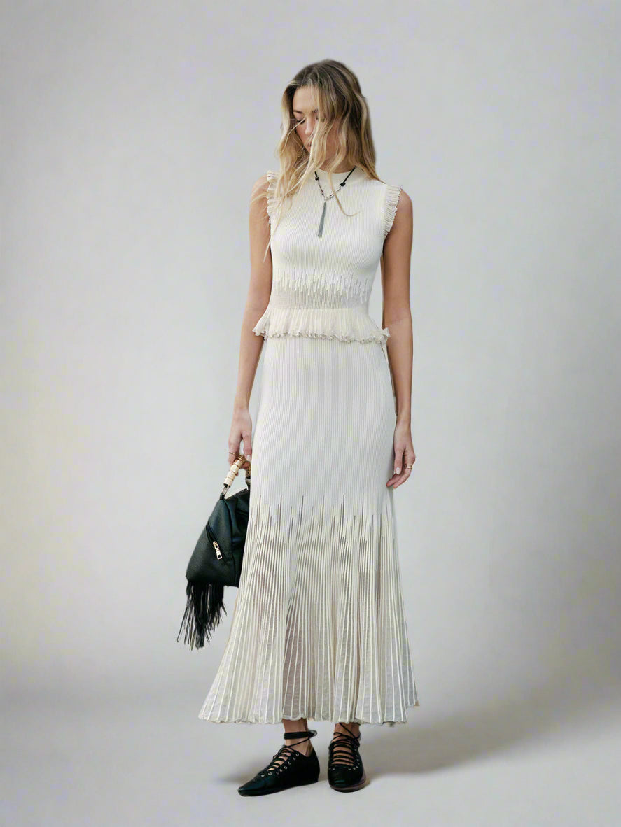 Luxe Geplooide Maxi Rok