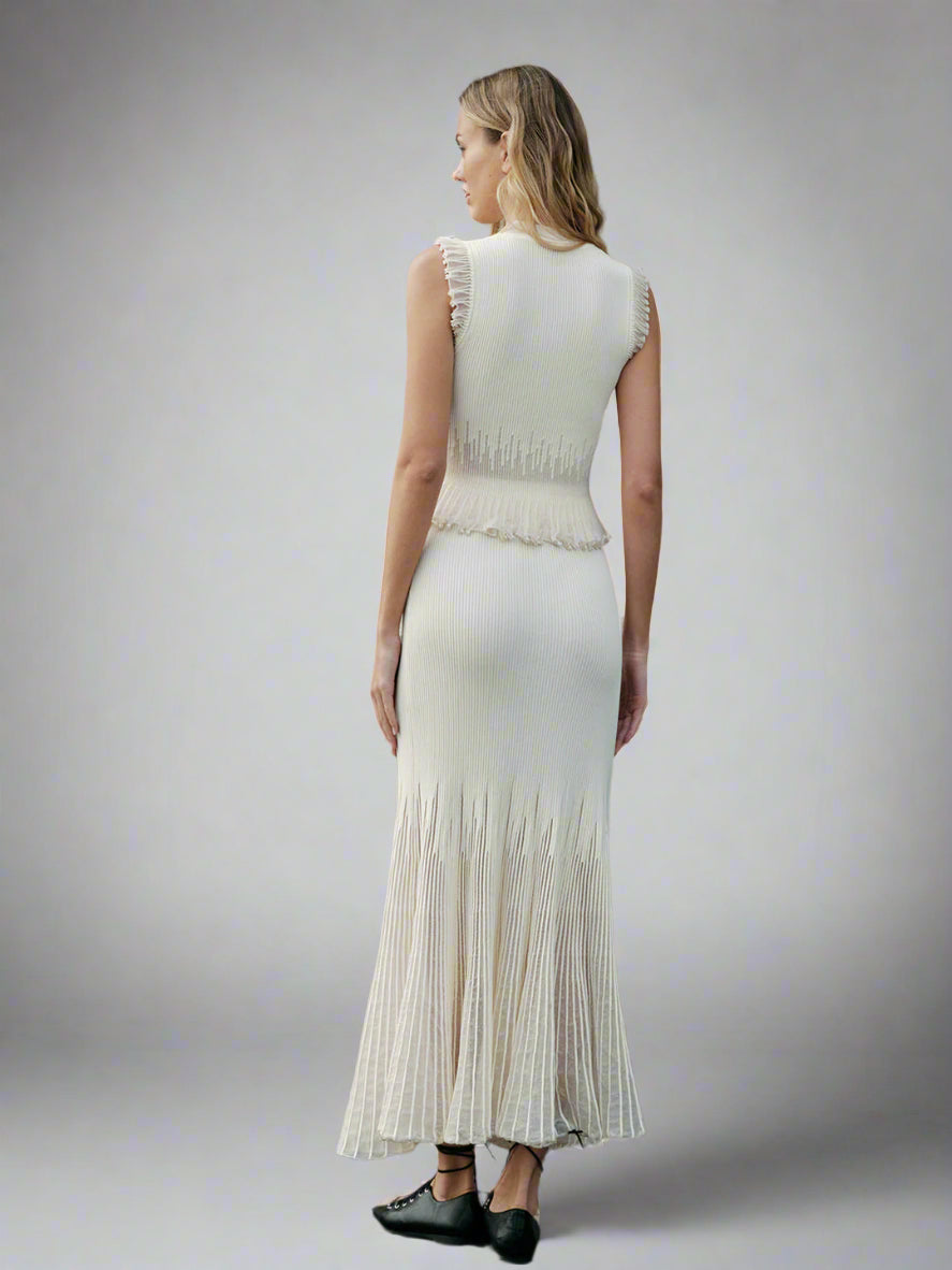 Luxe Geplooide Maxi Rok