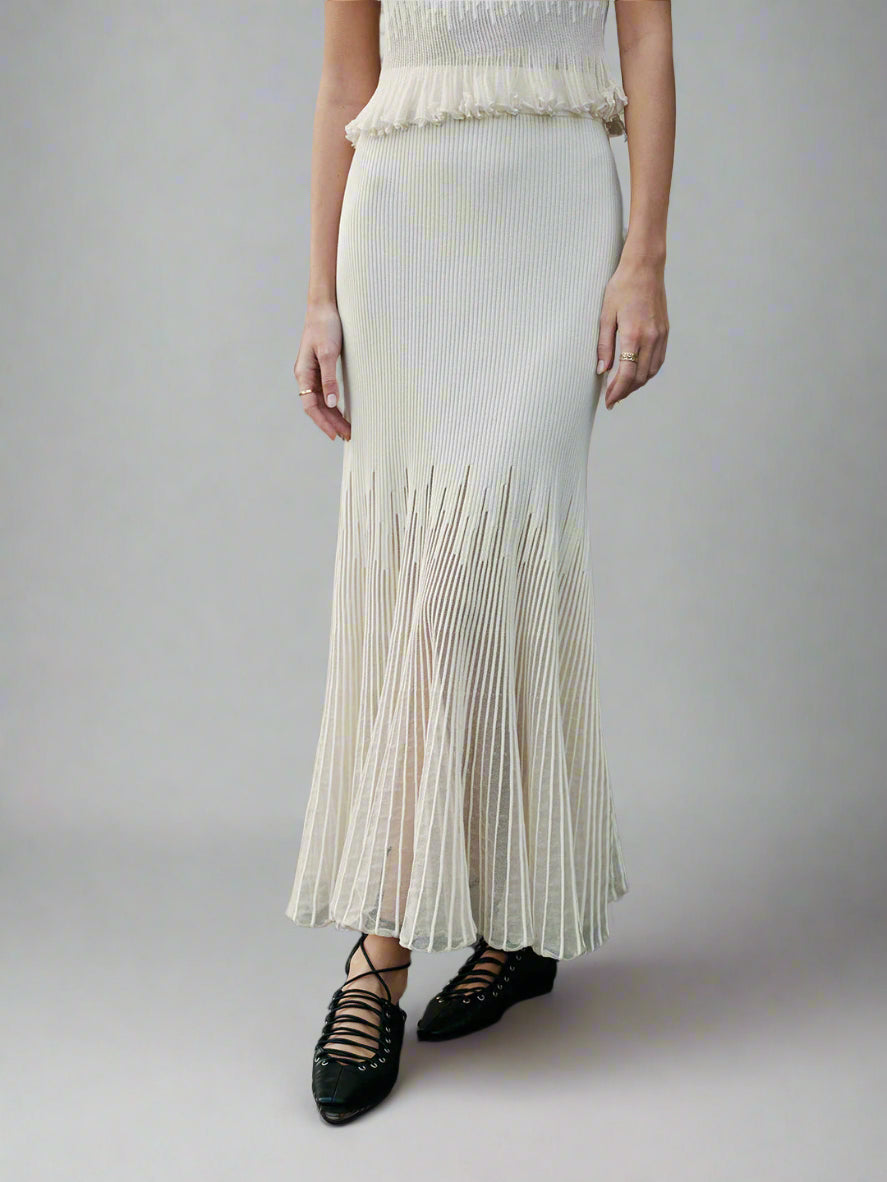 Luxe Geplooide Maxi Rok