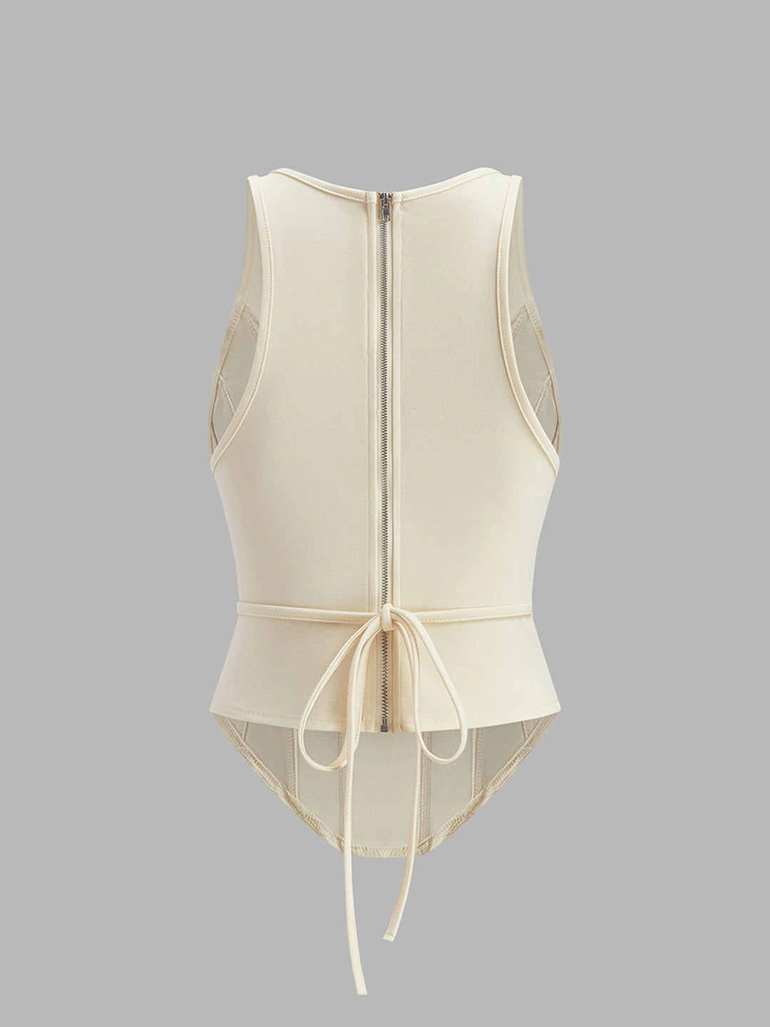 Korset-geïnspireerd bodysuit met naaddetails