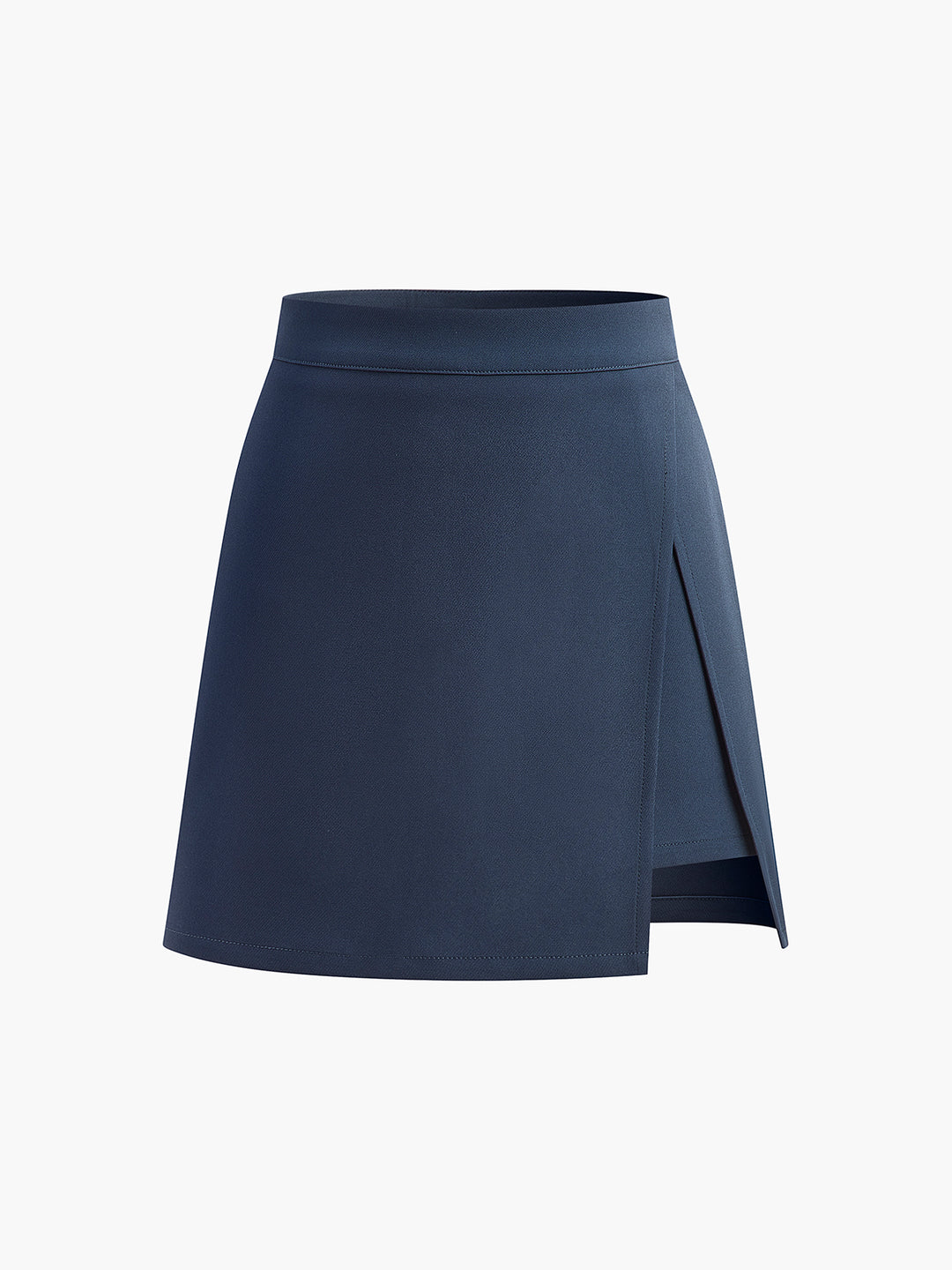 Navyblauwe Overslag Mini-Rok