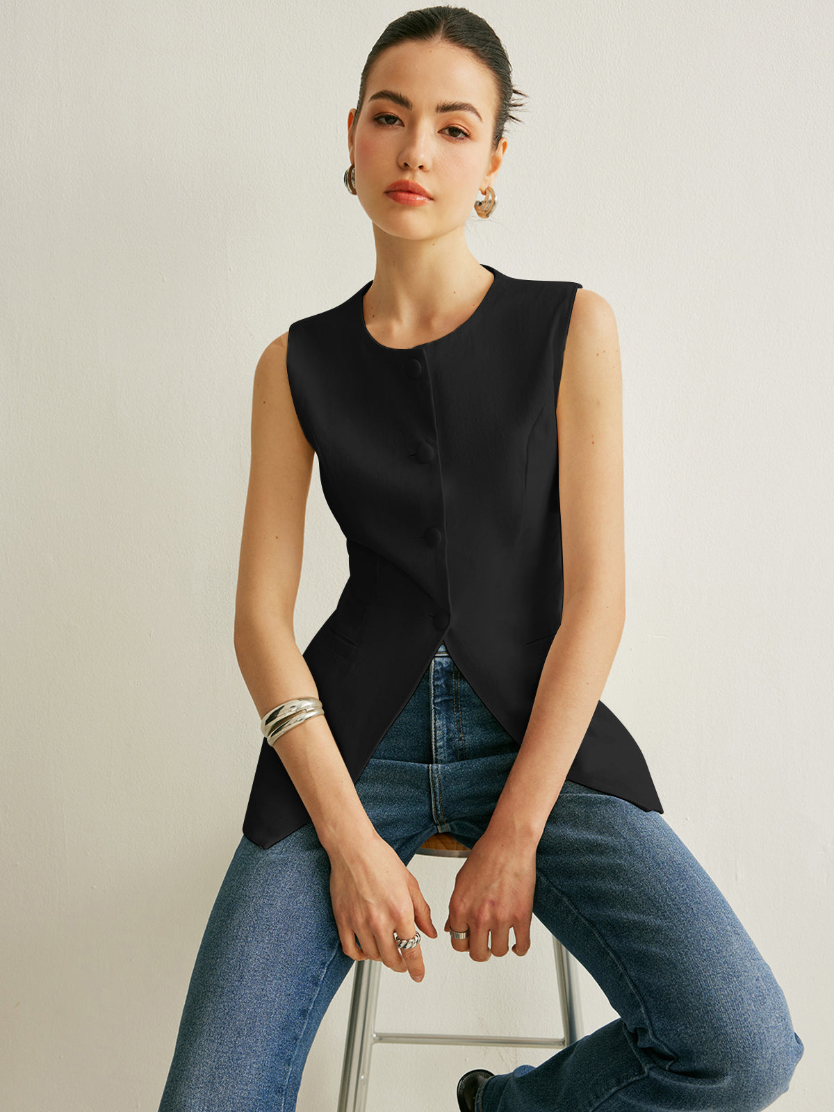 Minimalistisch Getailleerd Gilet