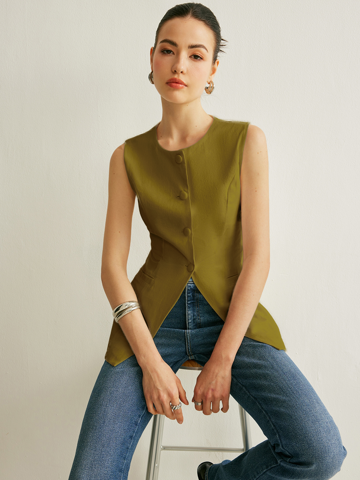 Minimalistisch Getailleerd Gilet