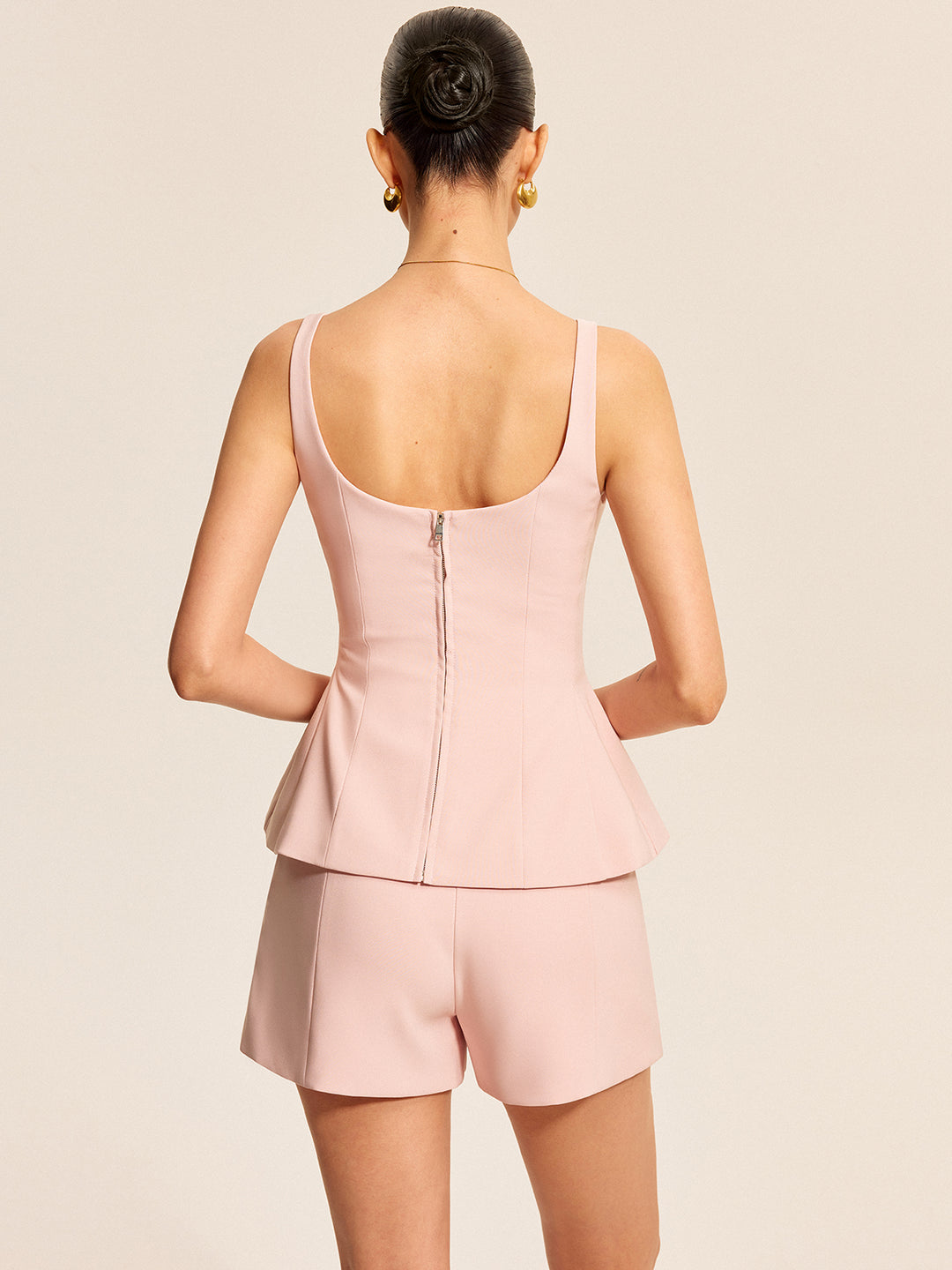 Roze pastelset – top en short