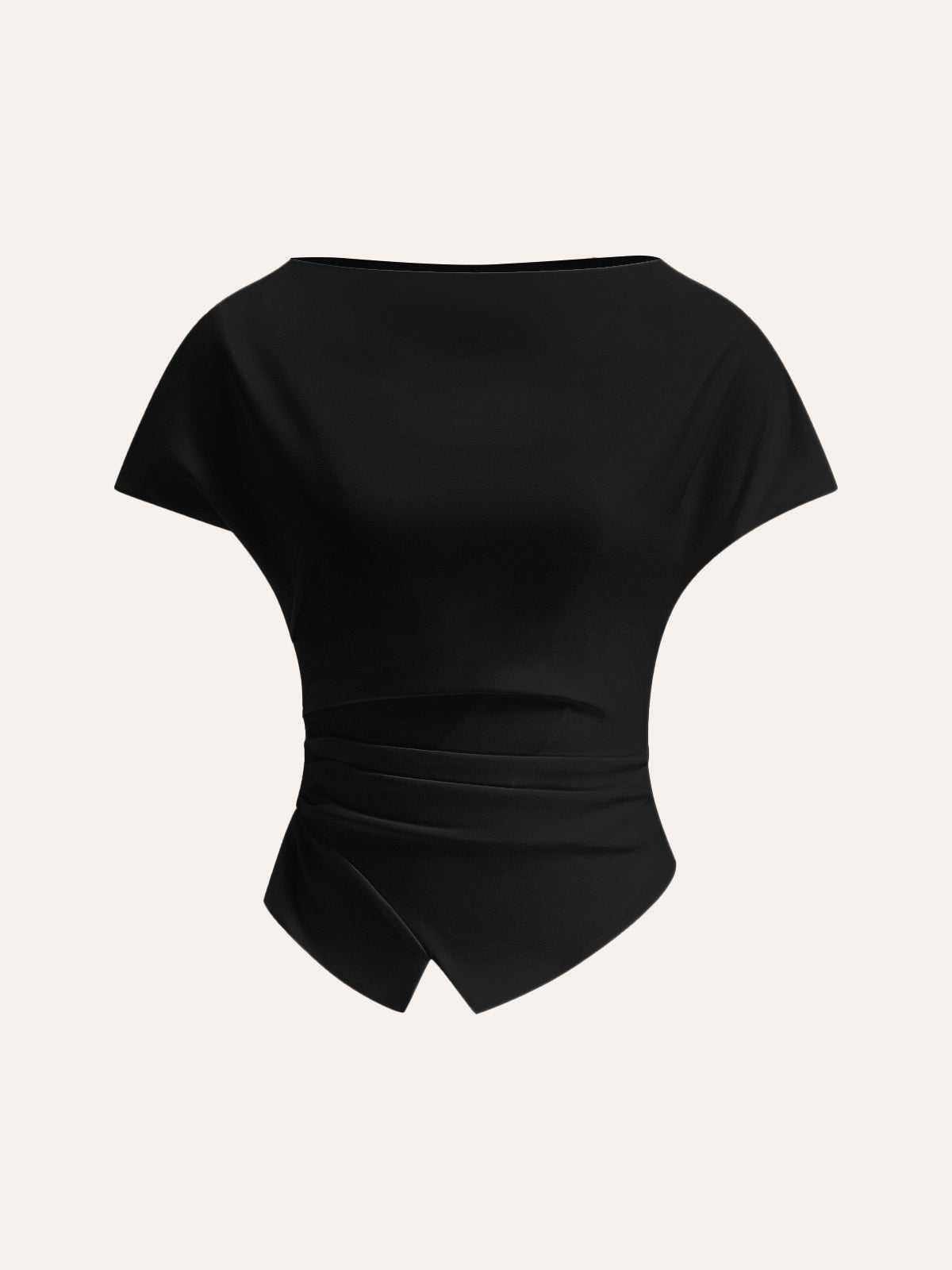 Gedrapeerde top met asymmetrische zoom