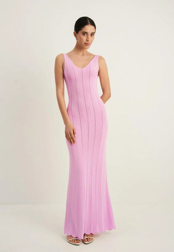 Lila Elegance Maxi Jurk