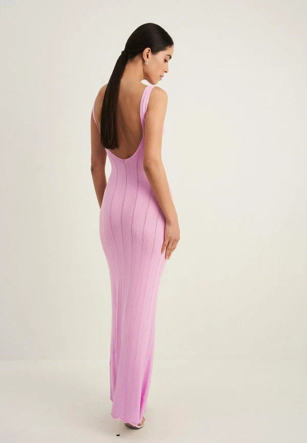 Lila Elegance Maxi Jurk