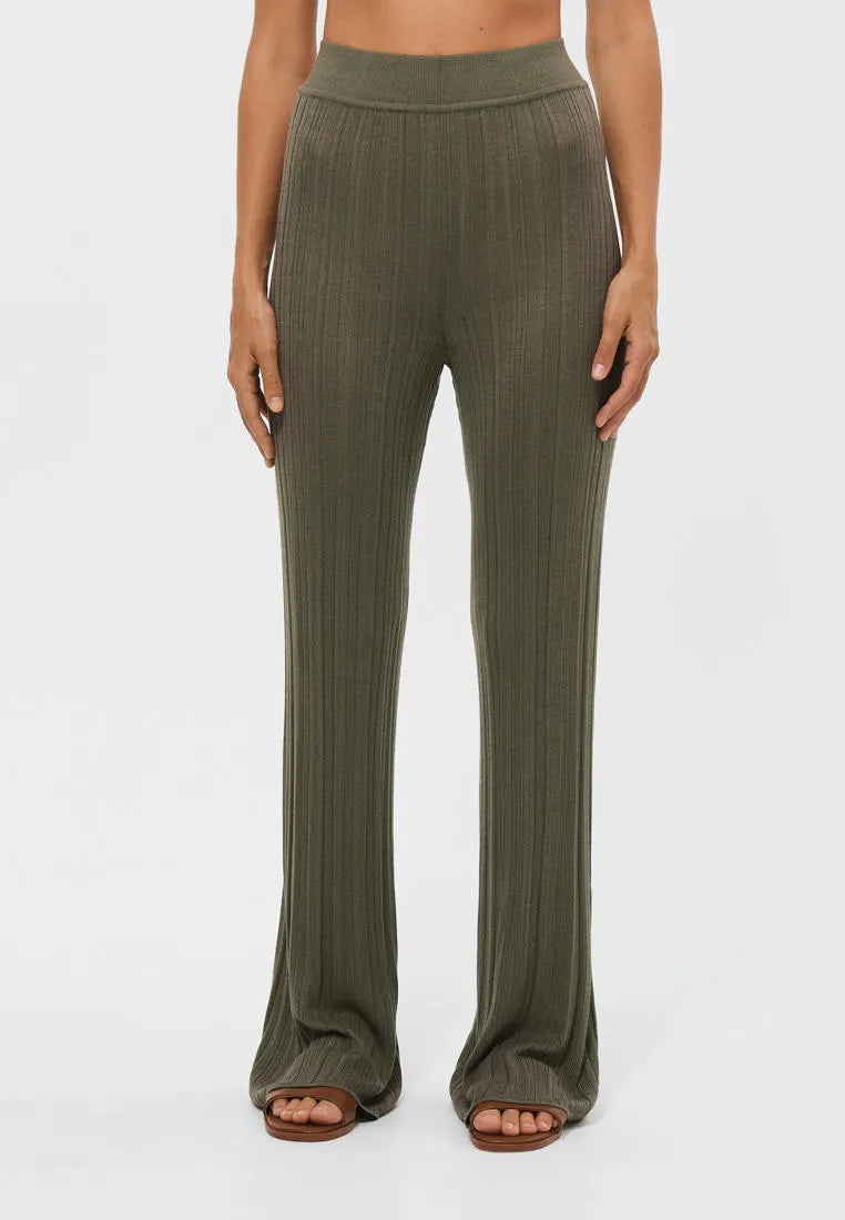 Zachte wijde ribbroek