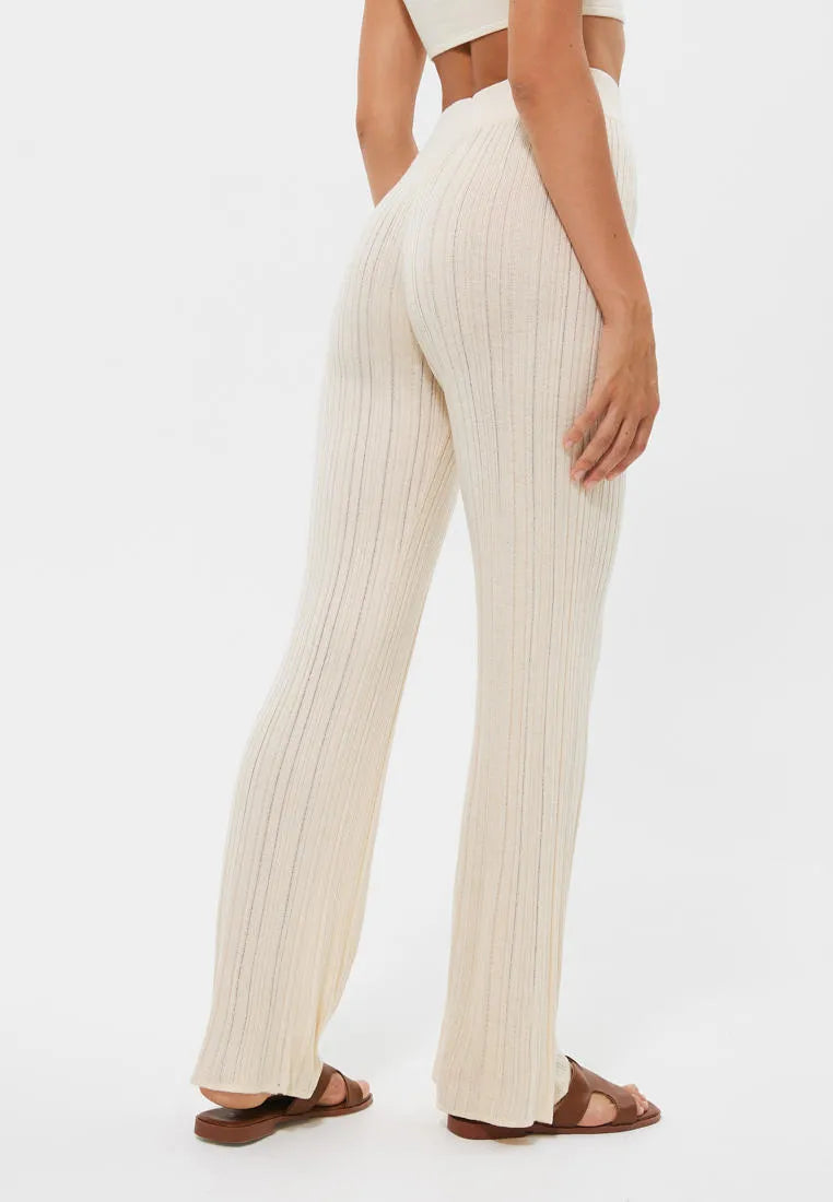 Zachte wijde ribbroek