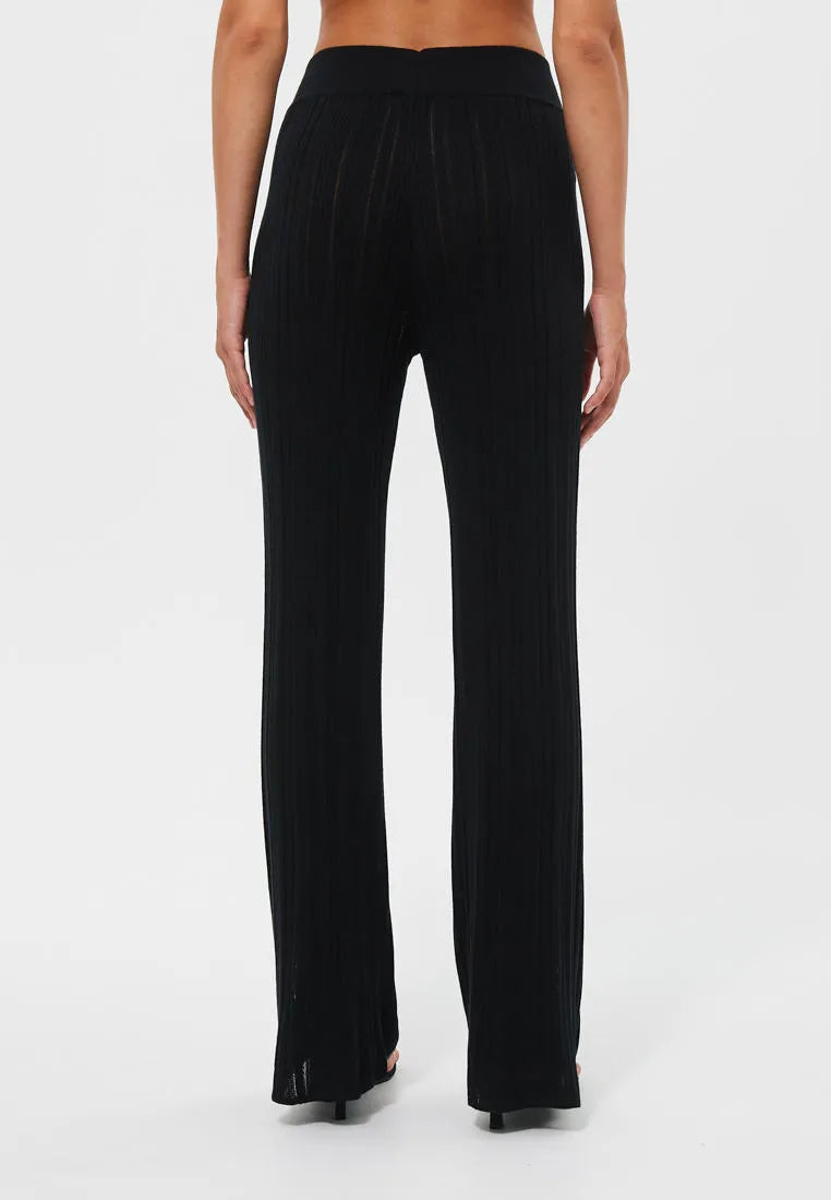 Zachte wijde ribbroek