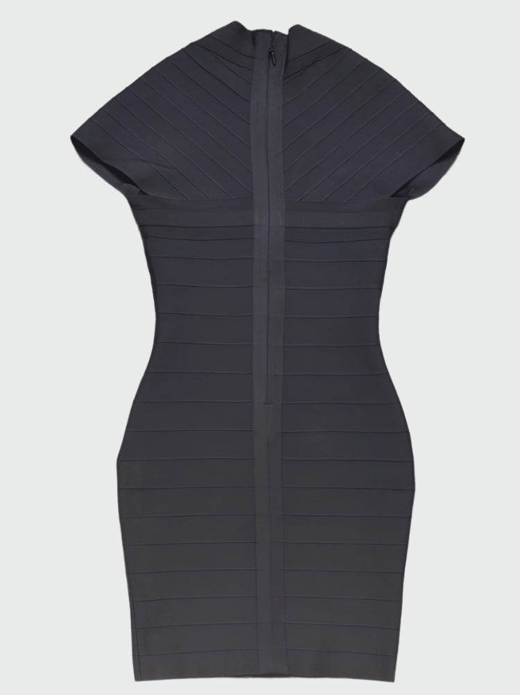 Elegante bandagejurk met korte mouwen