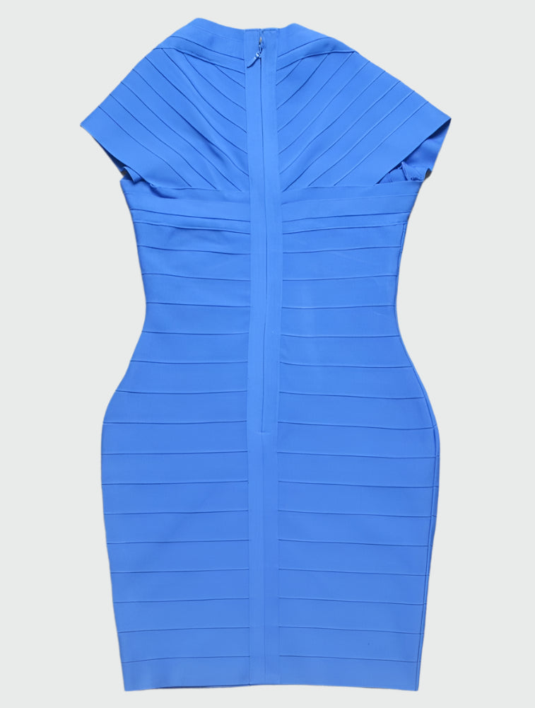 Elegante bandagejurk met korte mouwen