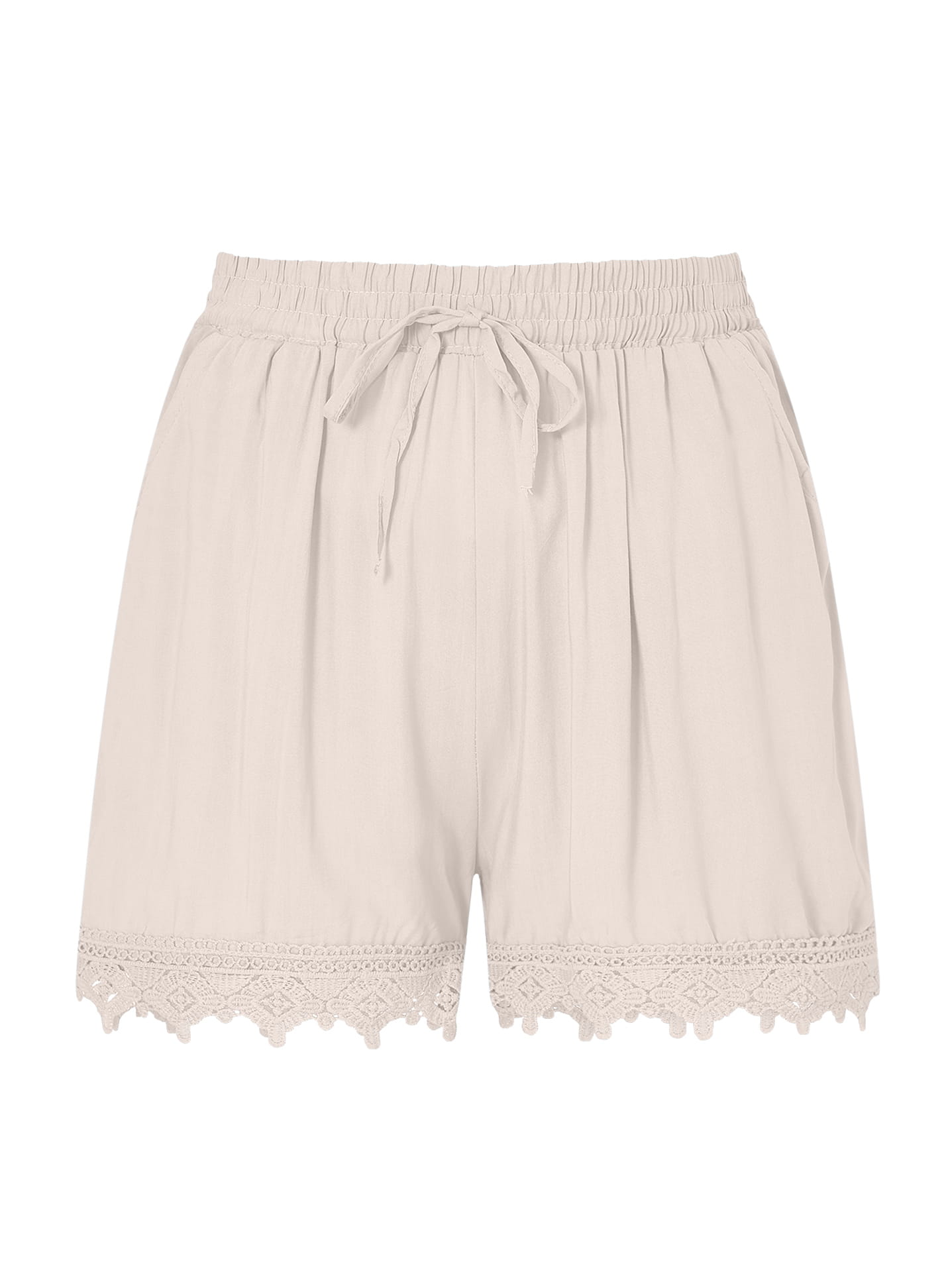 Shorts met kant en trekkoord