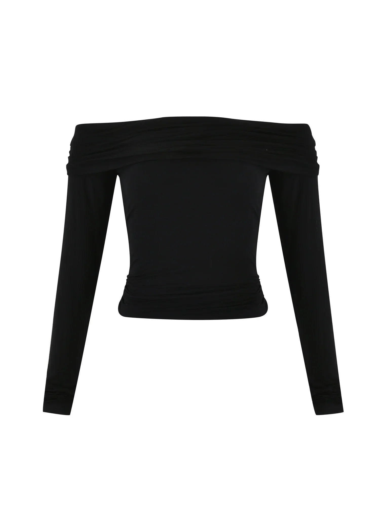 Chic off shoulders topp med ryggutskärning