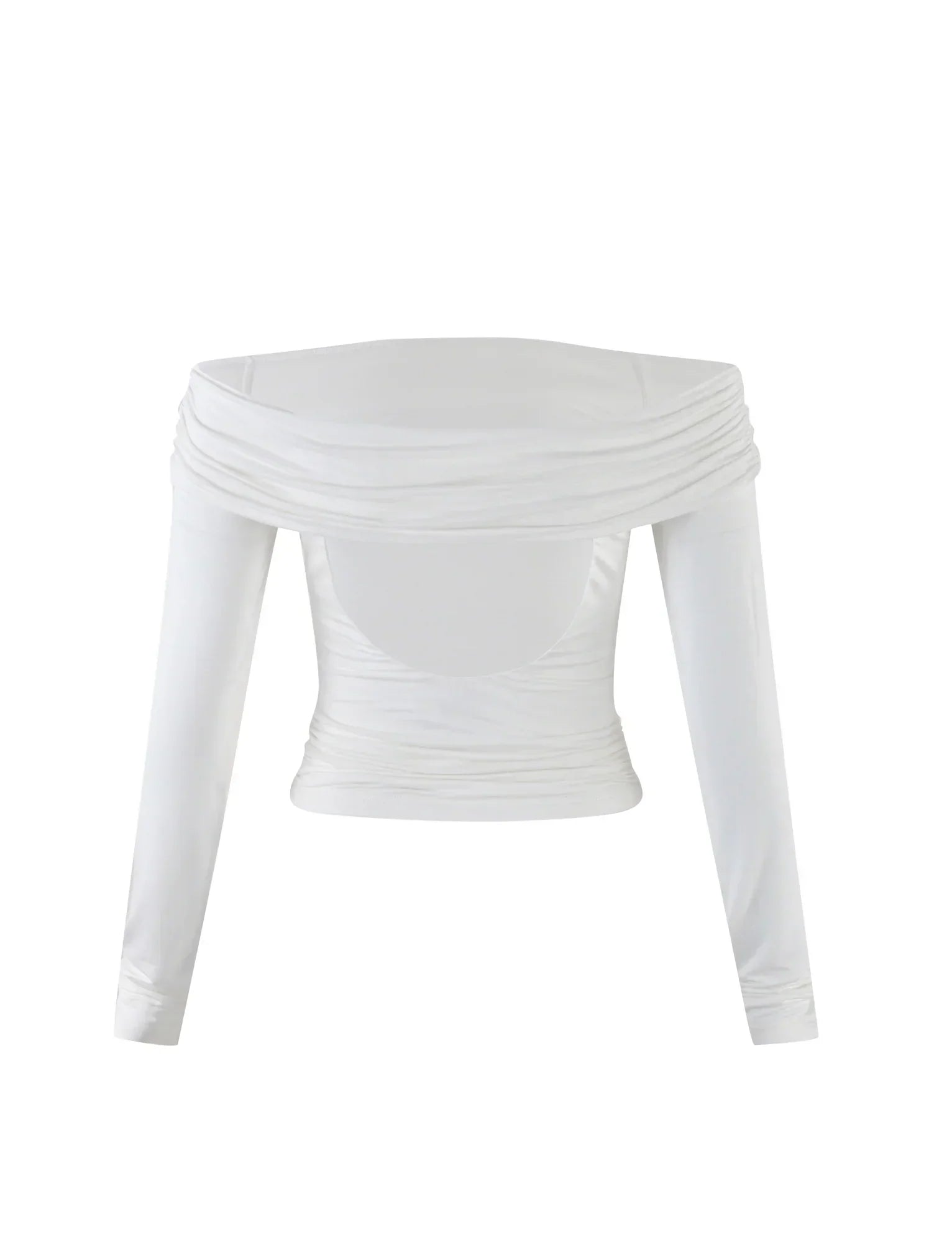 Chic off shoulders topp med ryggutskärning