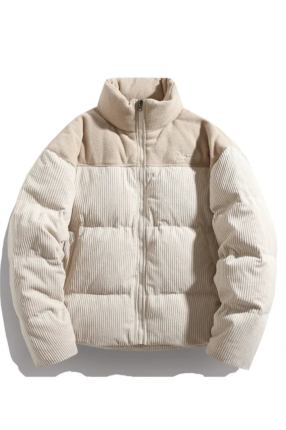 Unisex gewatteerd jack met Hoge Kraag