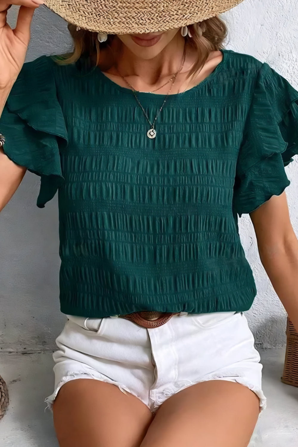 RUFFLE DETAIL ZOMERTOP