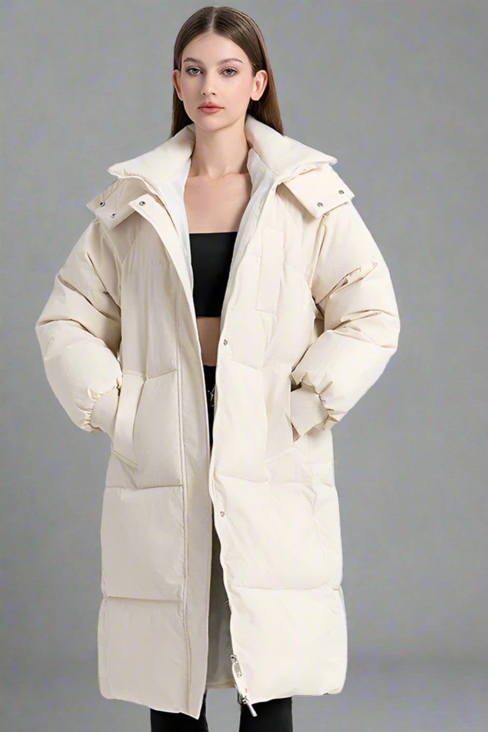 SELENE LOOSE-FIT KATOENEN DONSJAS