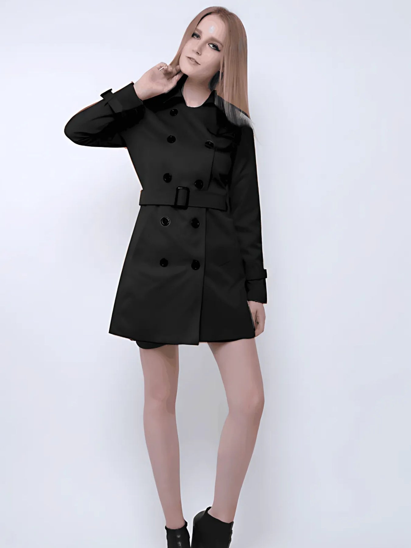 Elegante trenchcoat met ceintuur