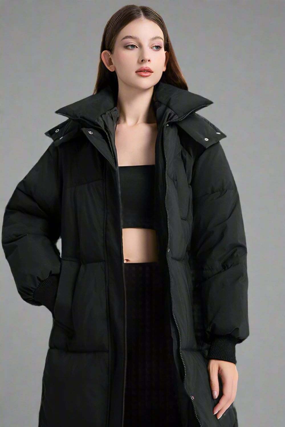 SELENE LOOSE-FIT KATOENEN DONSJAS