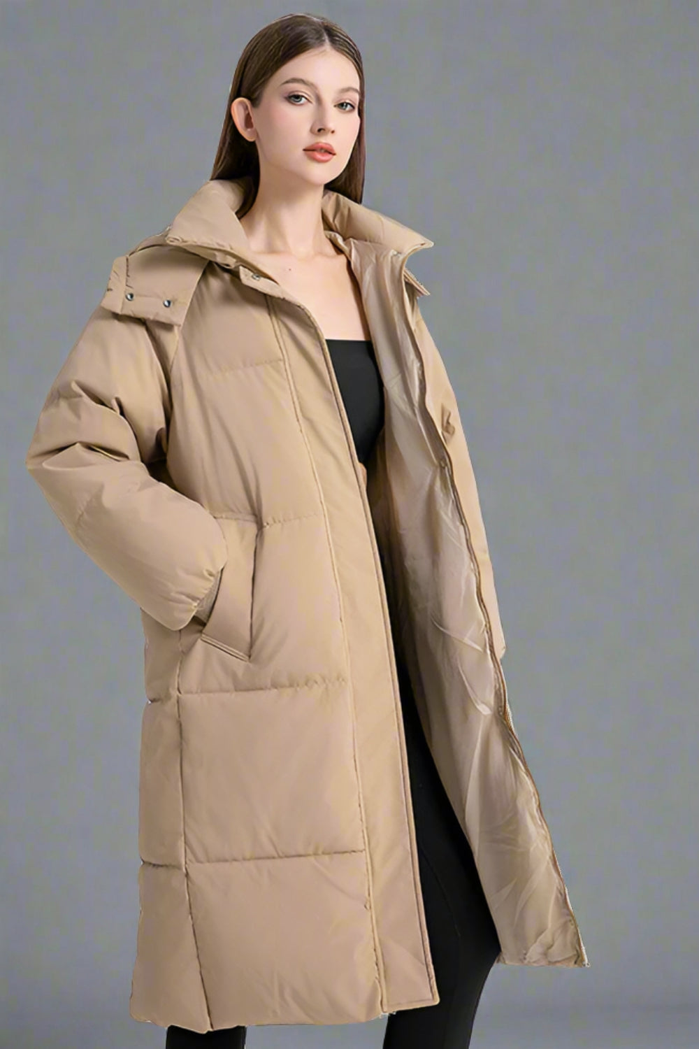 SELENE LOOSE-FIT KATOENEN DONSJAS