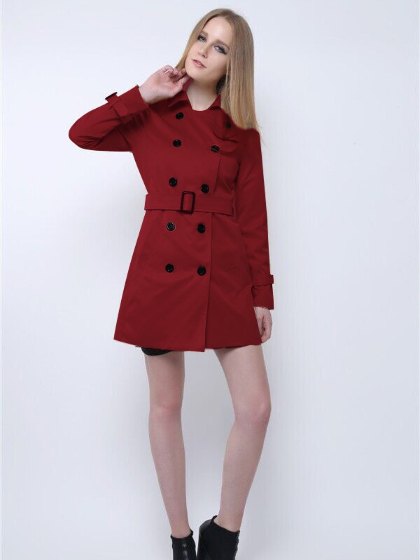 Elegante trenchcoat met ceintuur