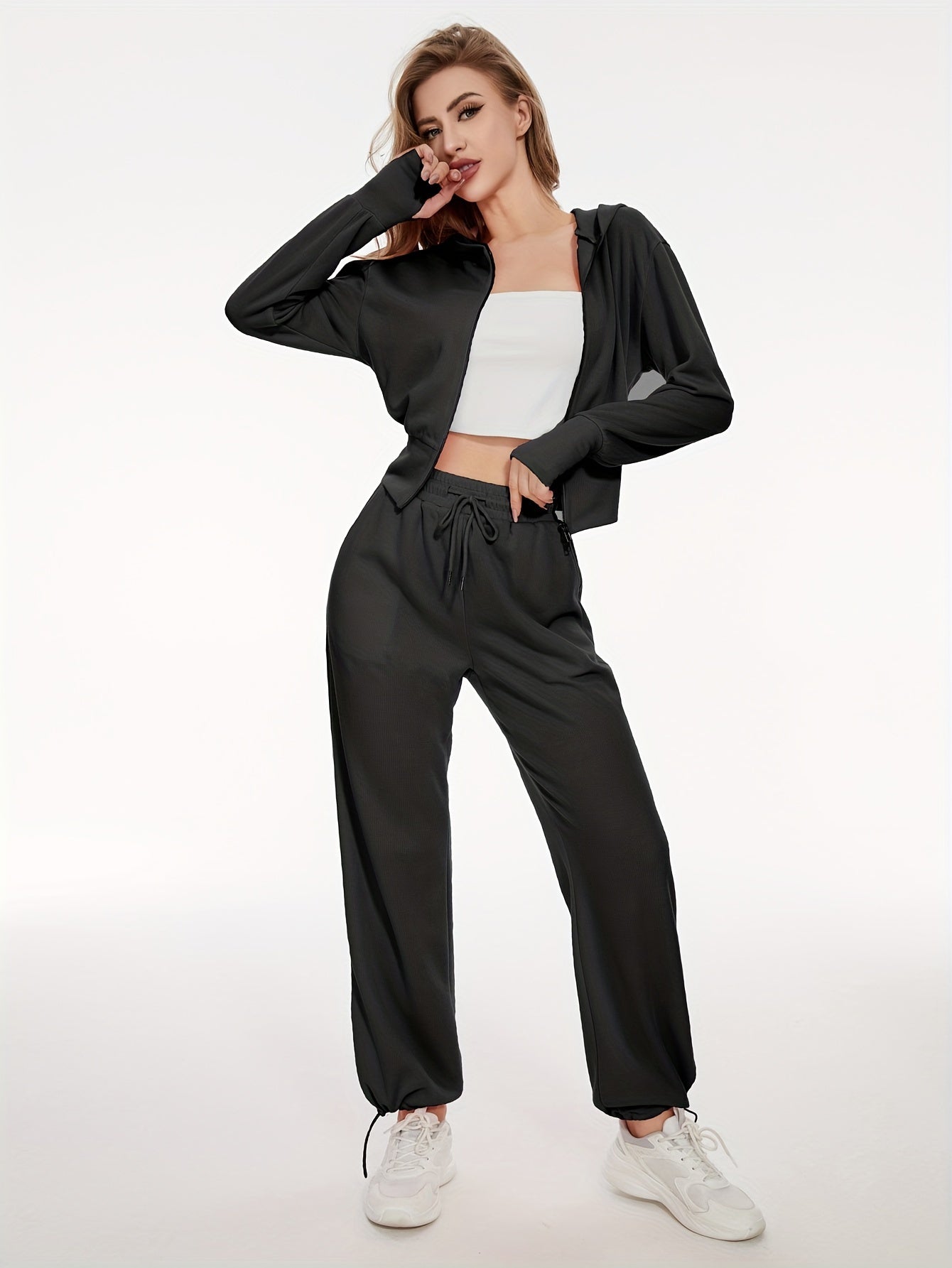 Set met hoodie en wijde broek