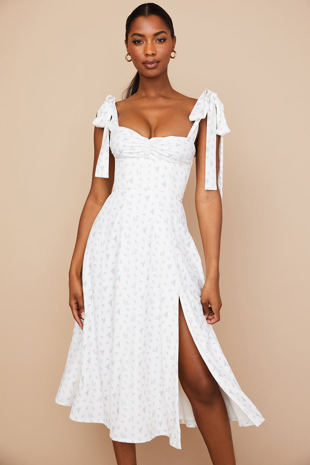 Floral midi sun dress