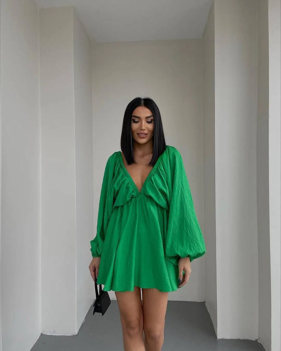 Boho Off-Shoulder Mini Jurk