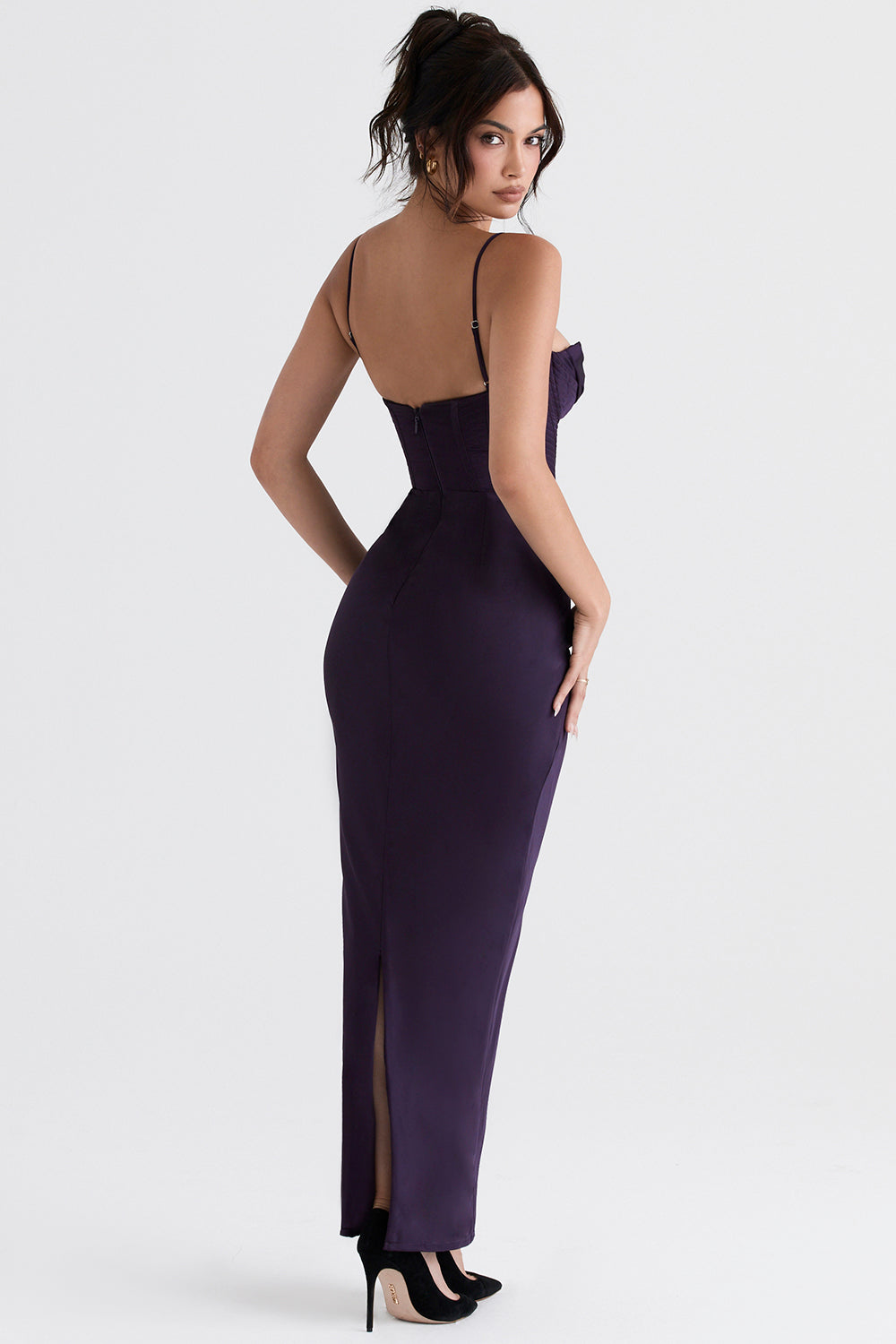 Elegant långklänning i satin