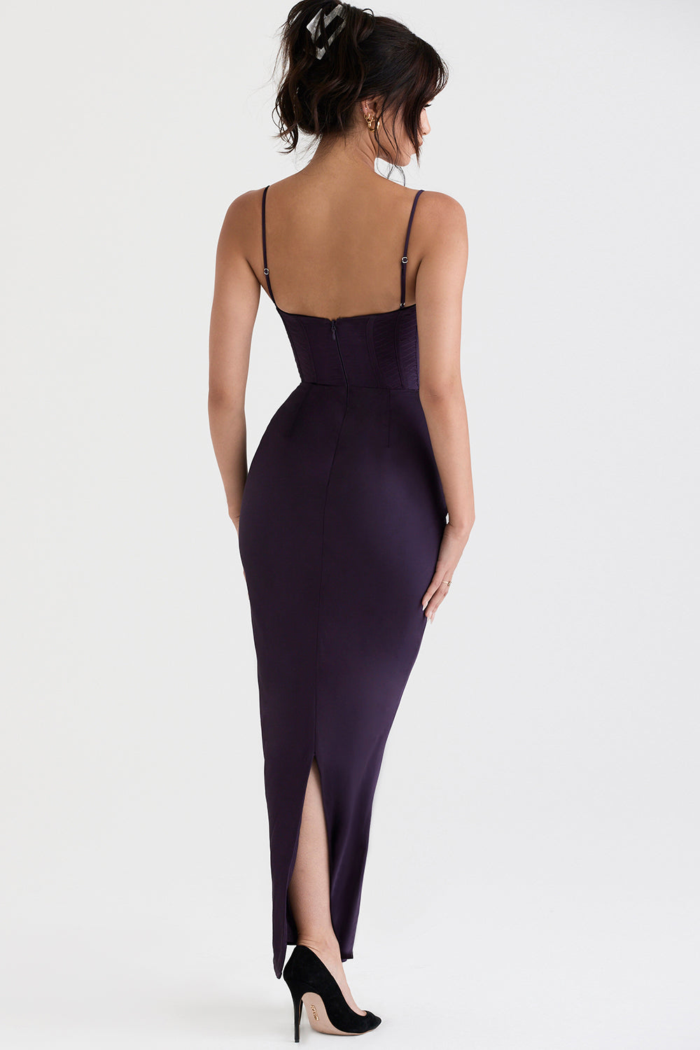 Elegant långklänning i satin