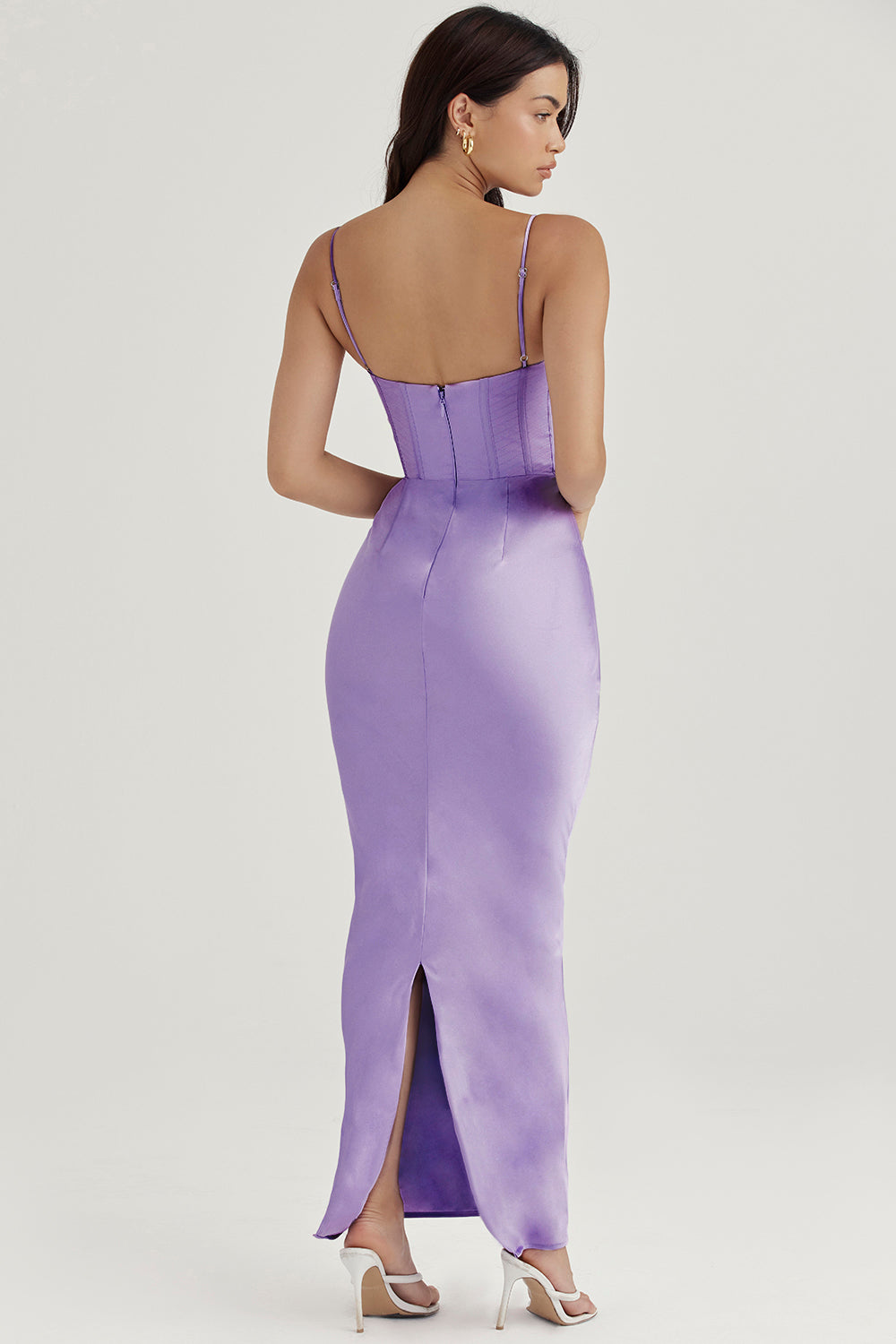 Elegant långklänning i satin